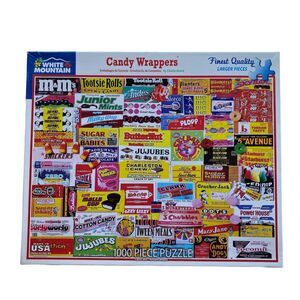 WHITE MOUNTAIN Candy Wrappers 1000 Pieces Jigsaw Puzzle